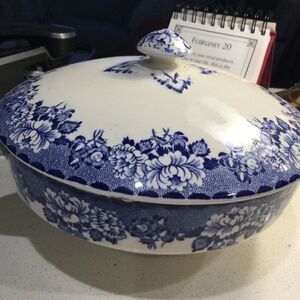 Antique Serving Bowl with Lid